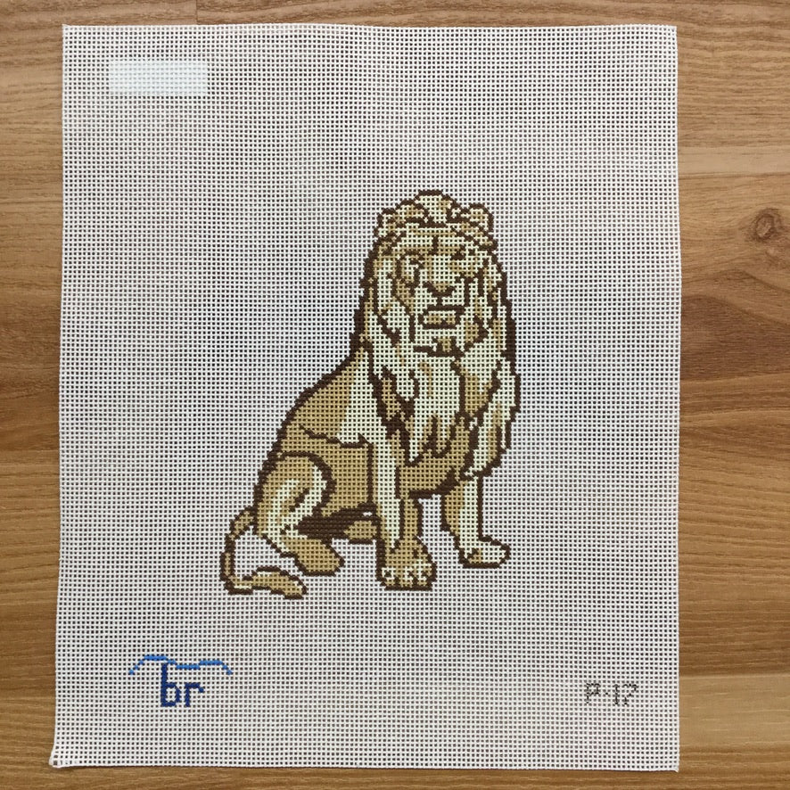 Ludwig the Lion Canvas - needlepoint