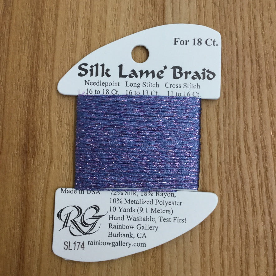 Silk Lamé Braid SL174 Periwinkle - KC Needlepoint