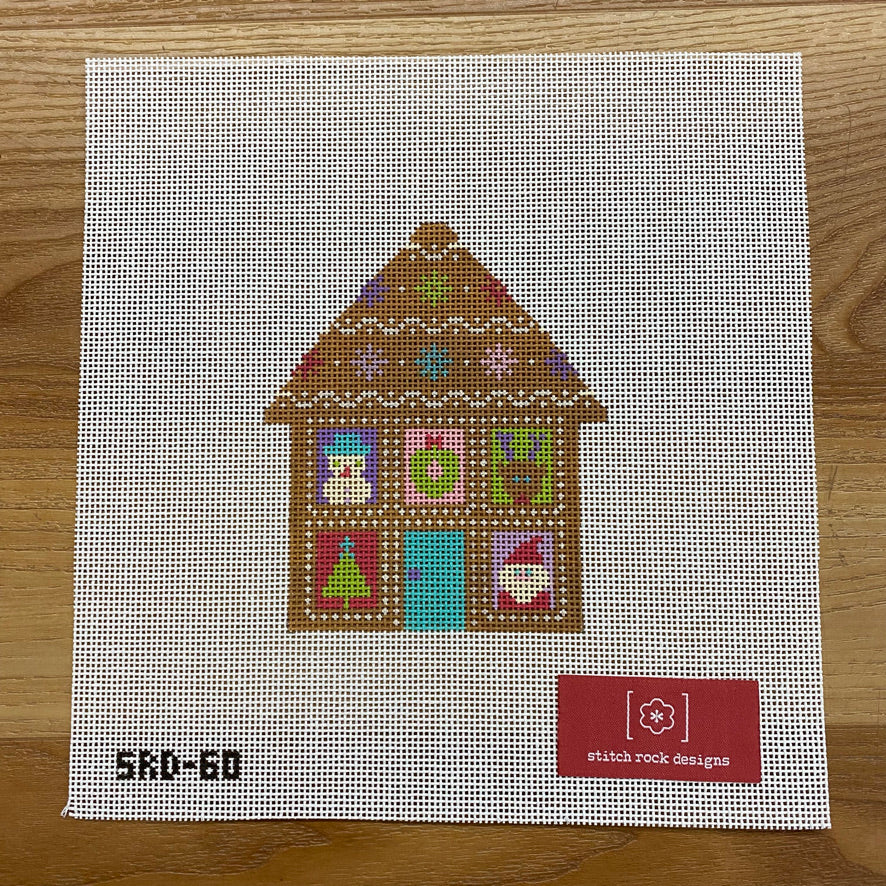 Gingerbread House Ornament Canvas - KC Needlepoint