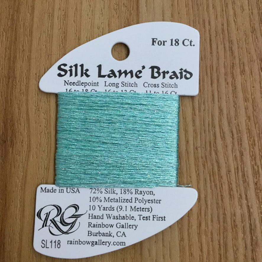 Silk Lamé Braid SL118 Sea Spray - KC Needlepoint