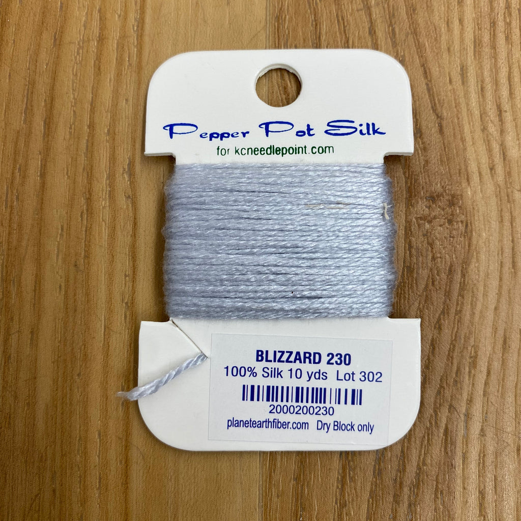 Pepper Pot Silk Card 230 Blizzard - KC Needlepoint
