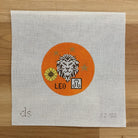 Leo Zodiac Round Canvas - needlepoint