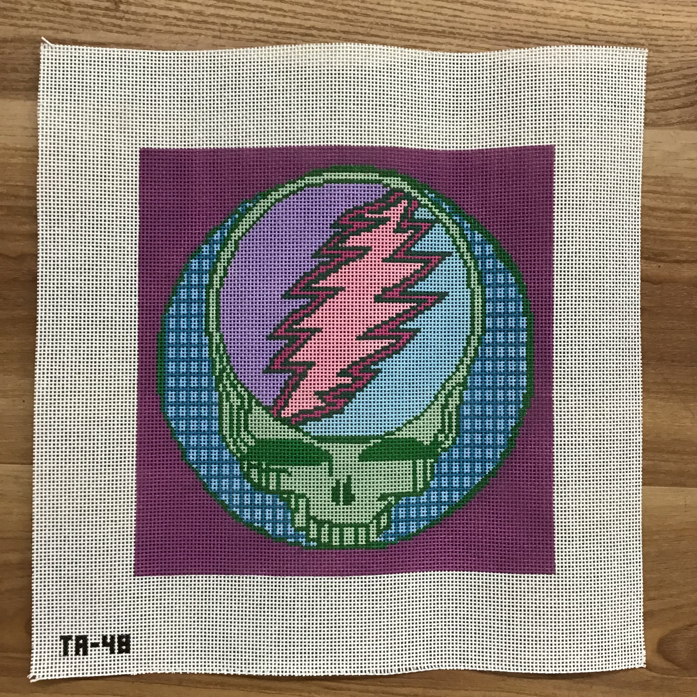 Box of Rain Pillow Needlepoint Canvas - KC Needlepoint