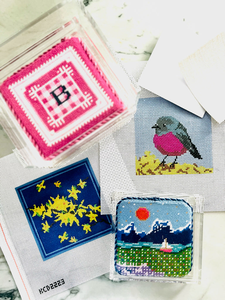 Acrylic Box /Coaster Self Finishing Class KC Needlepoint