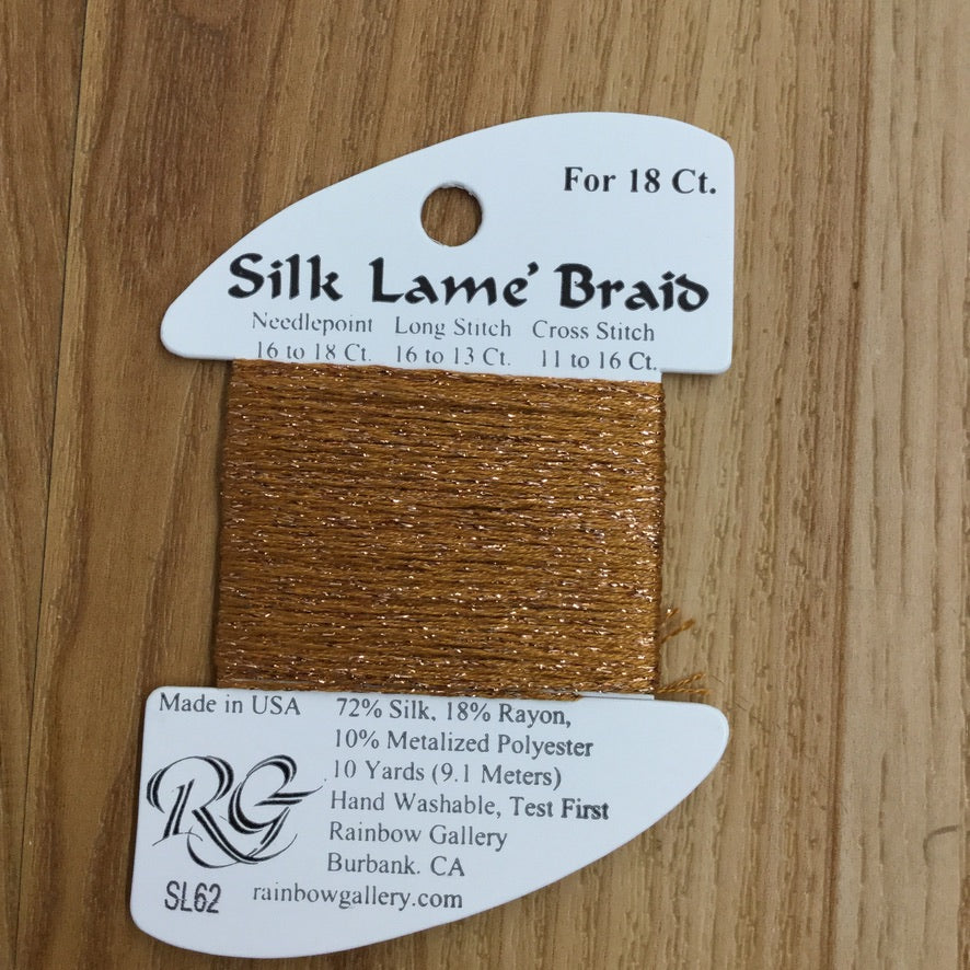 Silk Lamé Braid SL62 Dark Gold - KC Needlepoint