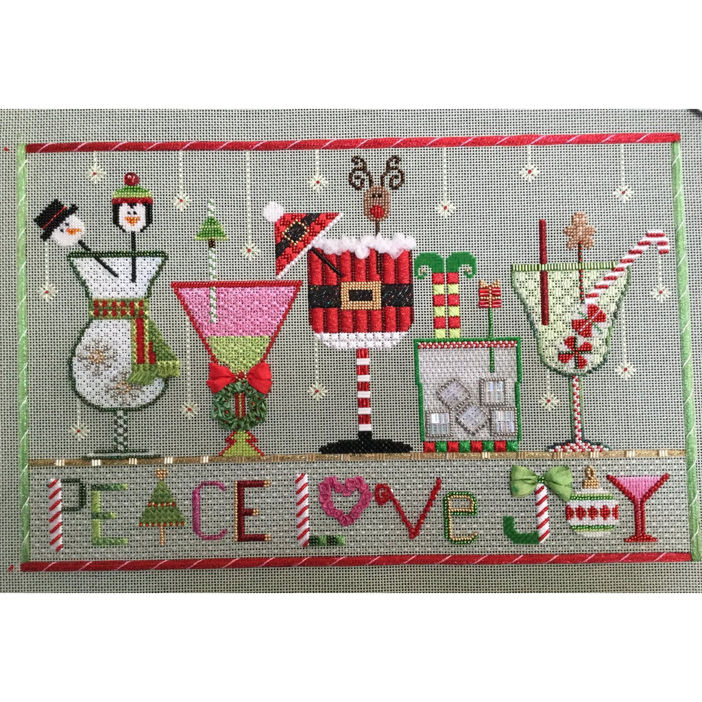 Christmas Cheers Canvas/Stitch Guide - KC Needlepoint