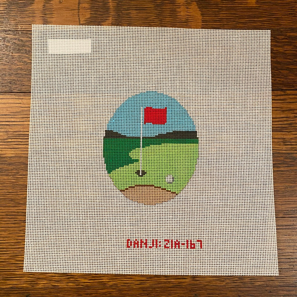 Golf Hole Canvas - needlepoint