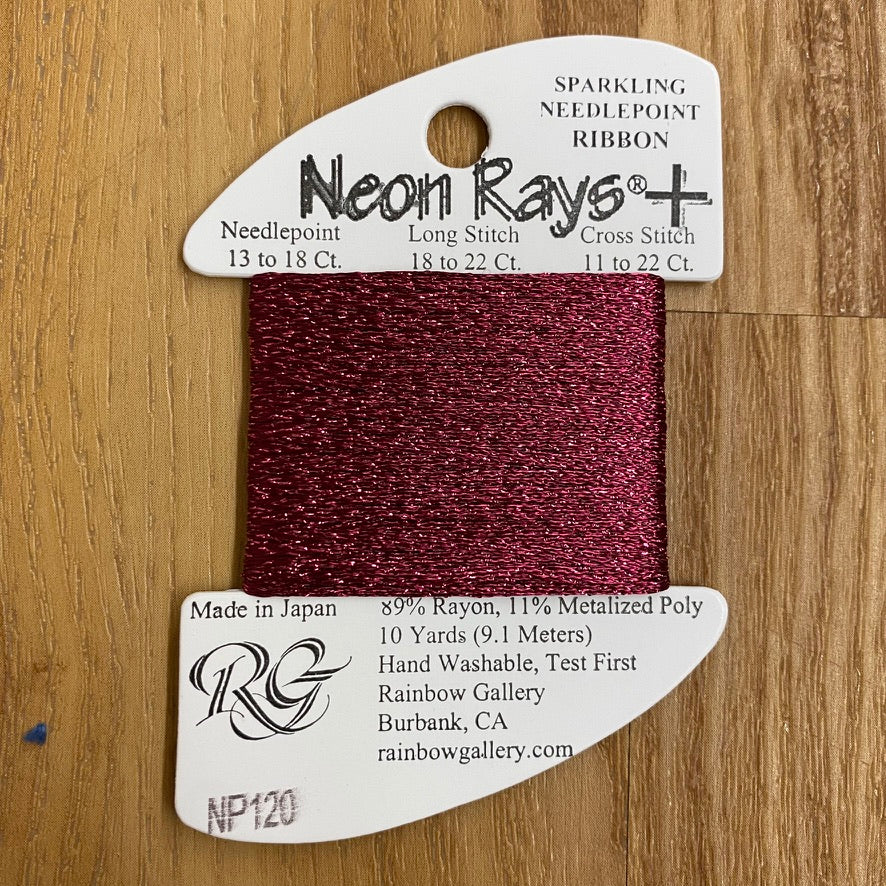 Neon Rays+ NP120 Merlot - KC Needlepoint