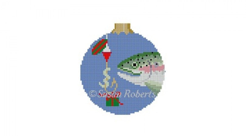 Fish Gift Round Canvas - needlepoint