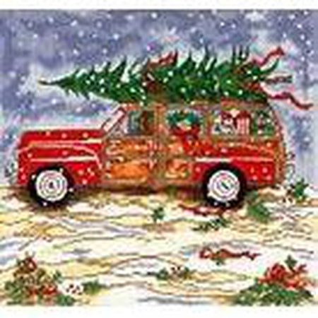 Large Christmas Woody Needlepoint Canvas - KC Needlepoint