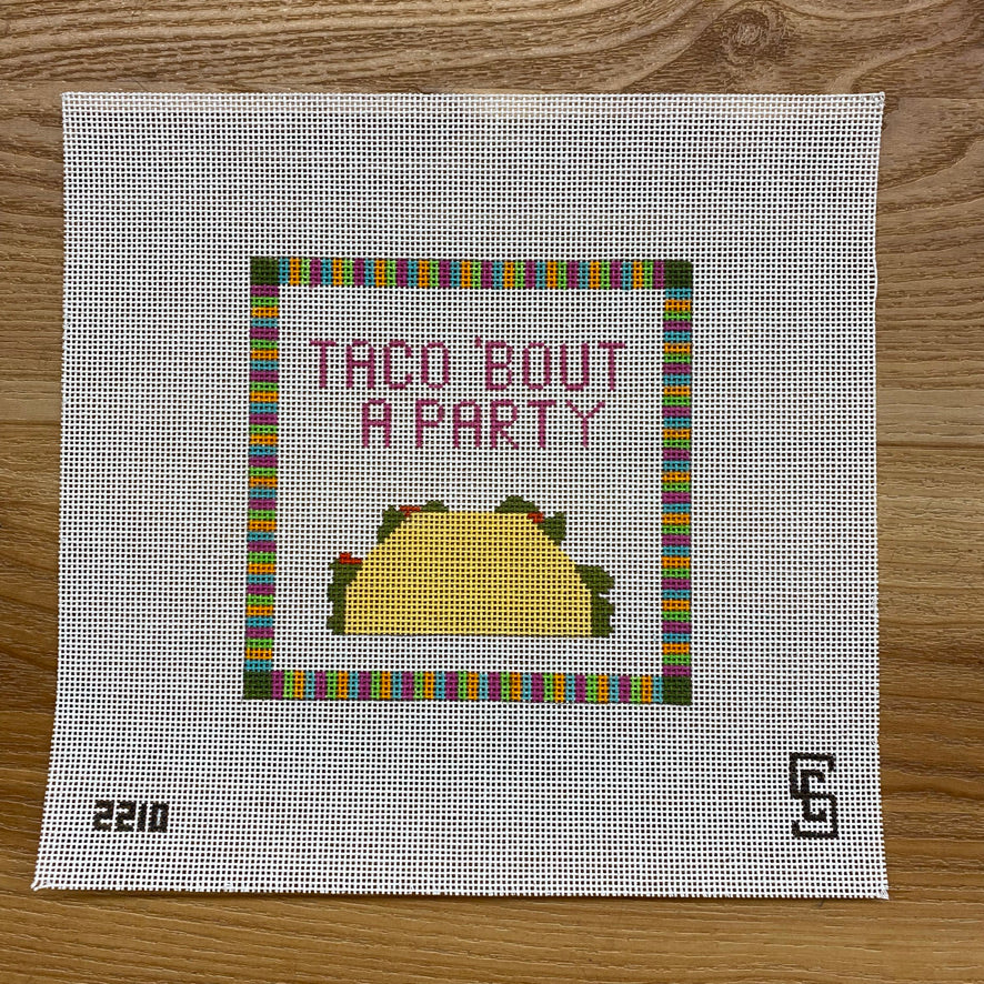 Taco 'Bout a Party Canvas - KC Needlepoint
