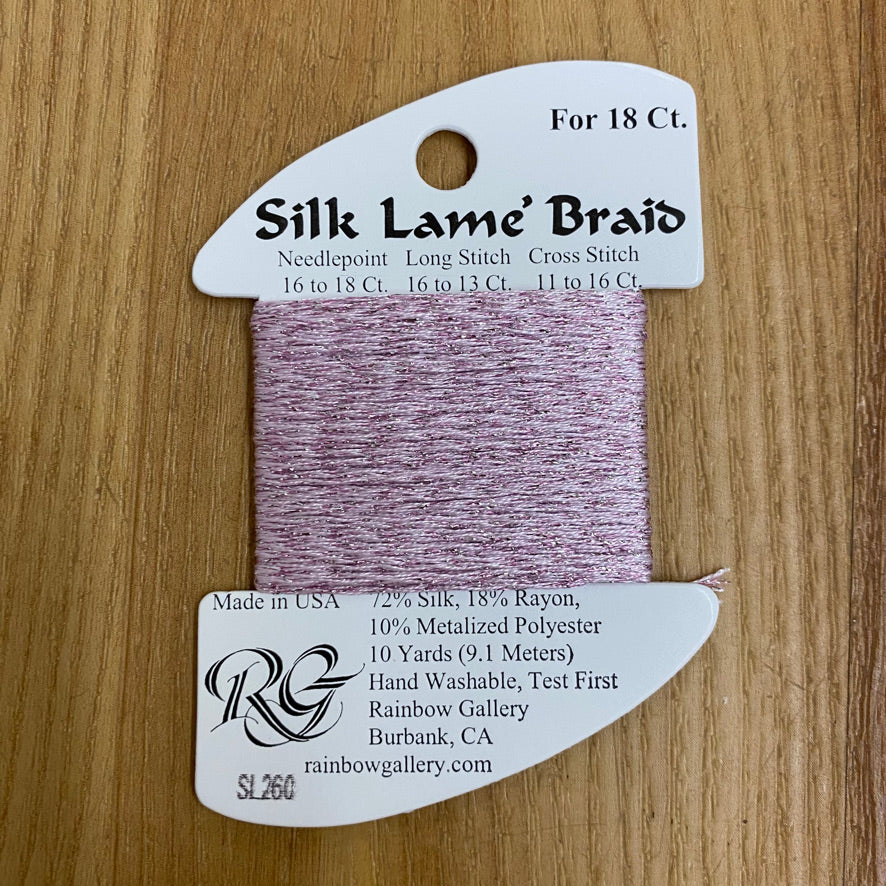 Silk Lamé Braid SL260 Pink Blush - KC Needlepoint
