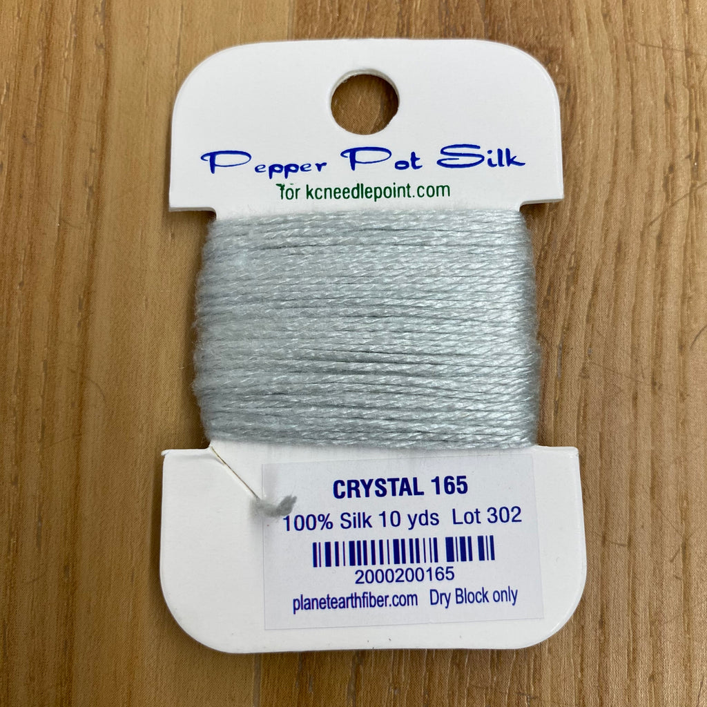 Pepper Pot Silk Card 165 Crystal - KC Needlepoint