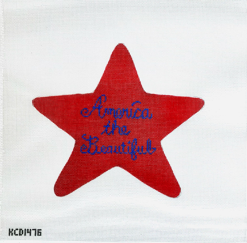 America the Beautiful Star Canvas - KC Needlepoint