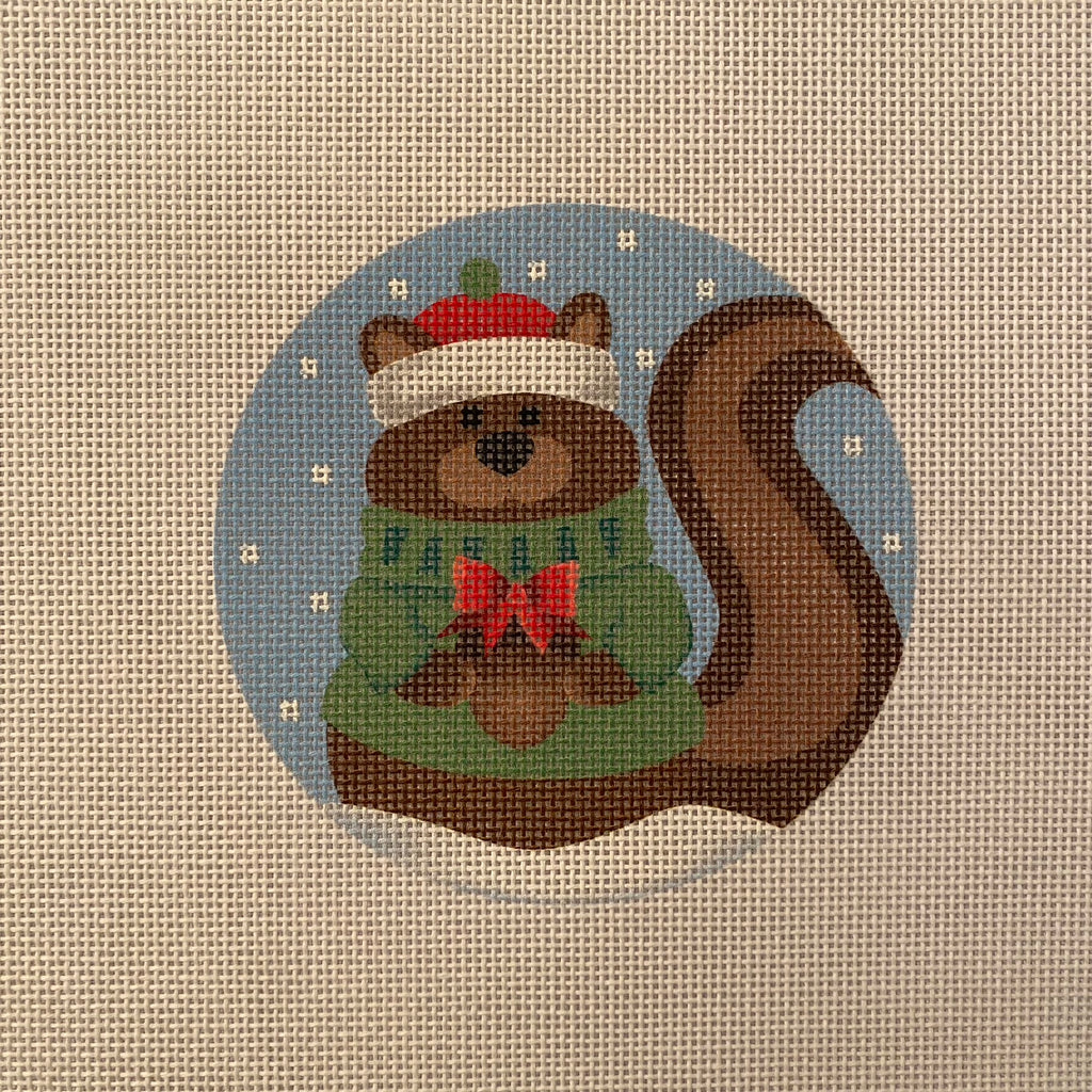 Simon the Squirrel Ornament Canvas - KC Needlepoint