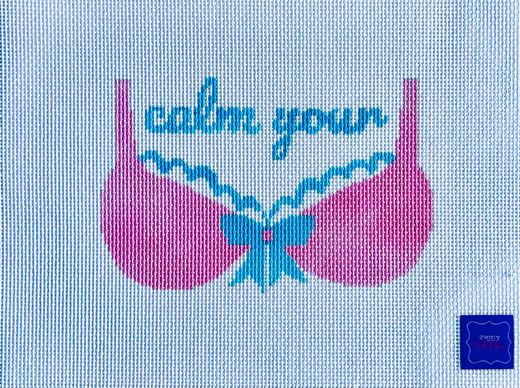 Calm Your Tits Canvas - KC Needlepoint