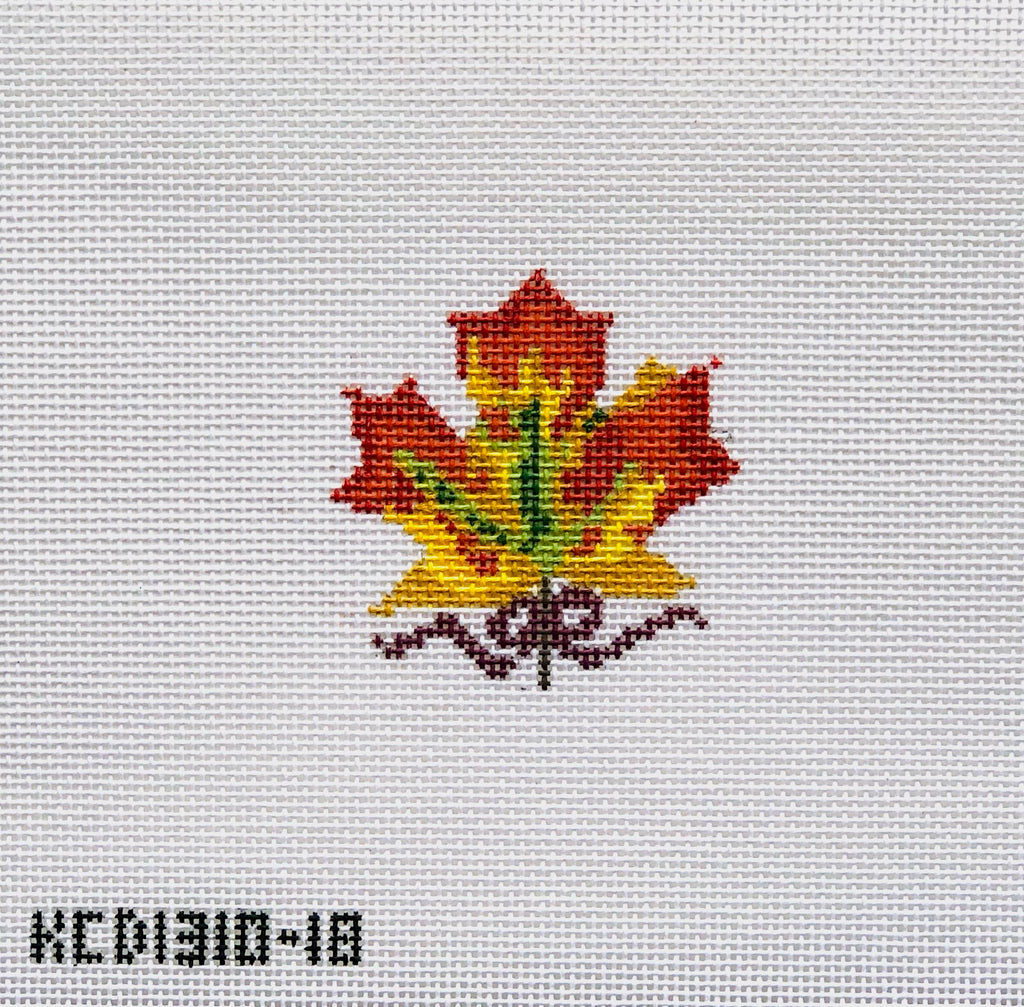 Autumn Leaf Ornament Canvas - KC Needlepoint