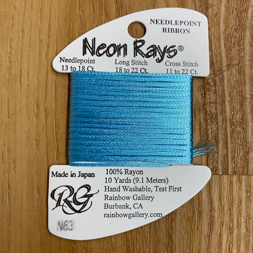 Neon Rays N63 Lite Aqua - KC Needlepoint