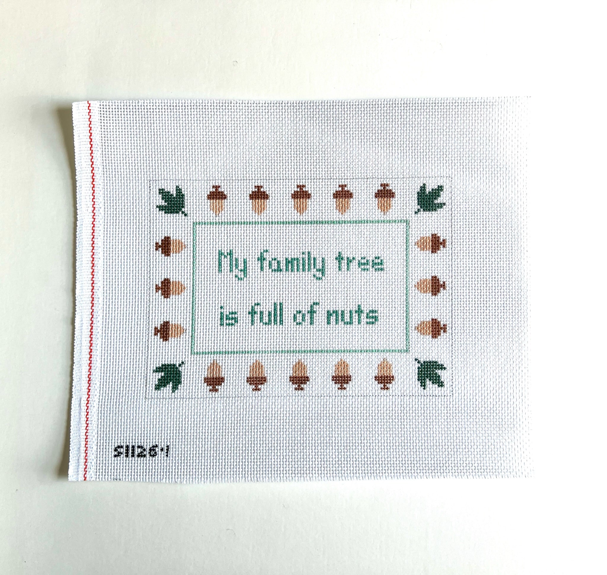 My Family Tree is Full of Nuts Canvas - KC Needlepoint