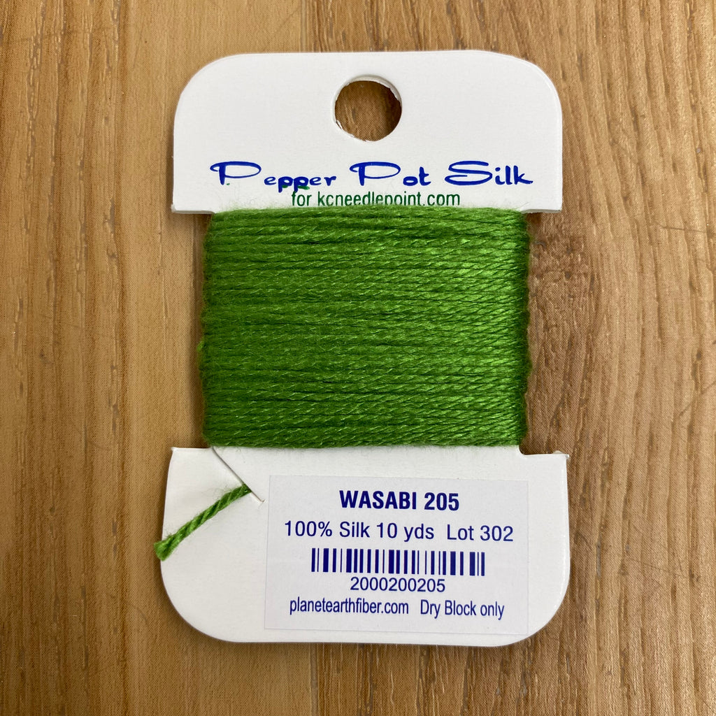 Pepper Pot Silk Card 205 Wasabi - KC Needlepoint