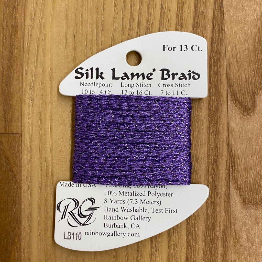 Silk Lamé Braid LB110 Dark Violet - KC Needlepoint