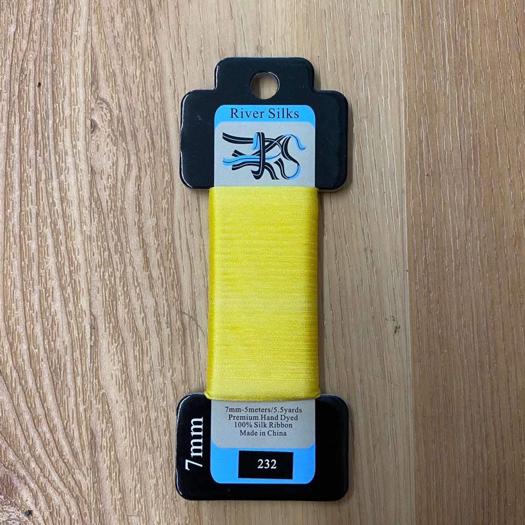 Silk Ribbon 7mm 232 Vibrant Yellow - KC Needlepoint