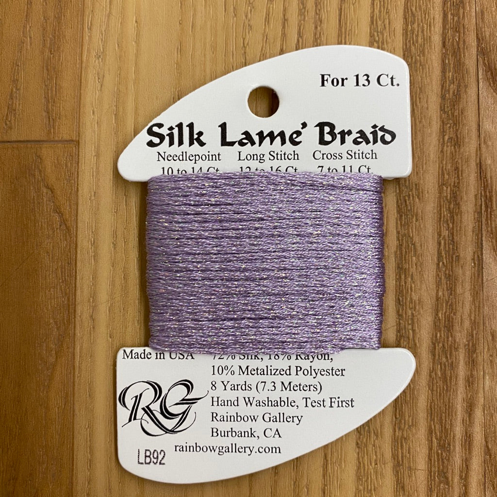 Silk Lamé Braid LB92 Lite Lilac - KC Needlepoint