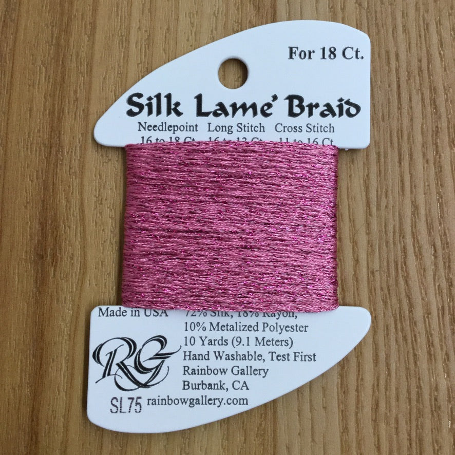 Silk Lamé Braid SL75 Wild Rose - KC Needlepoint