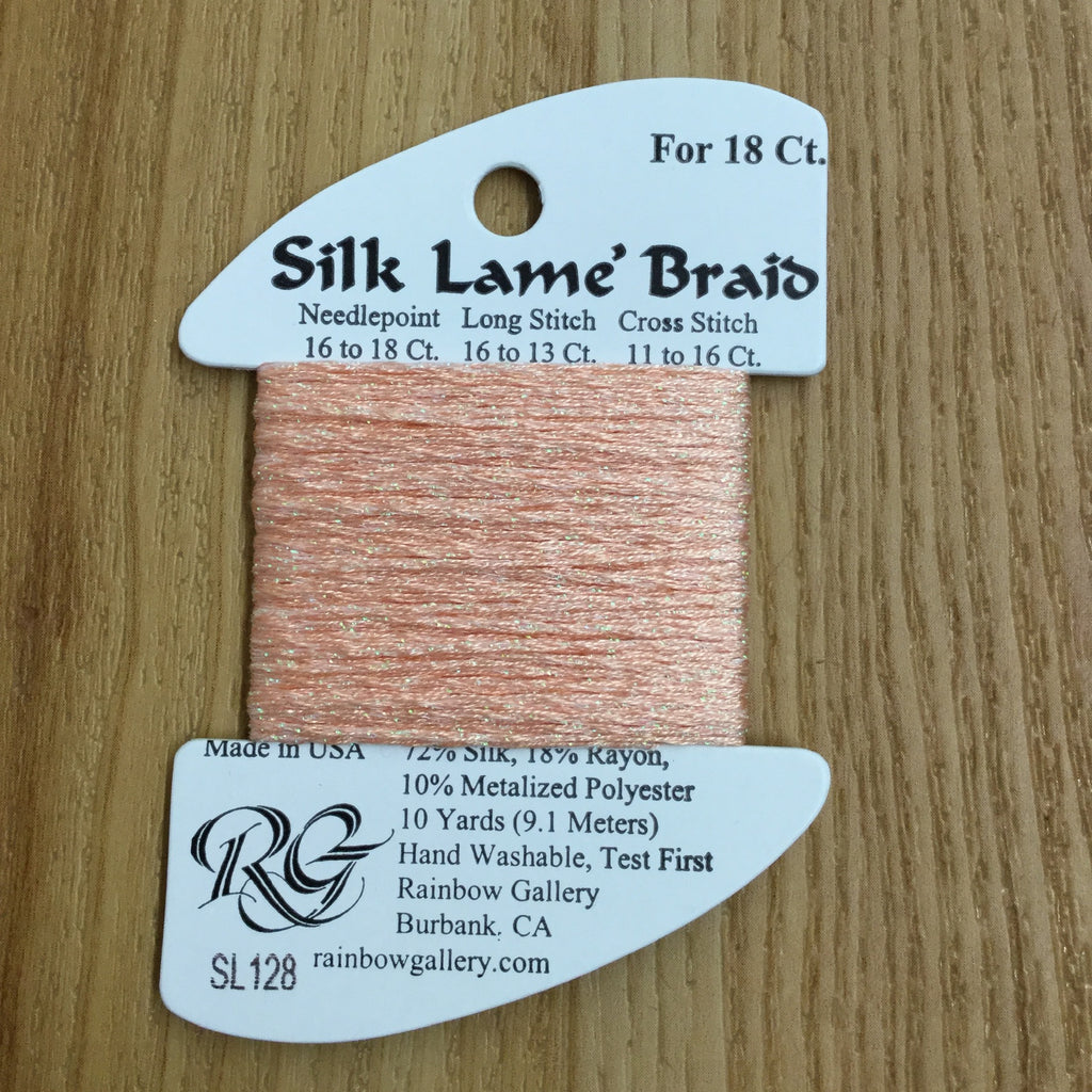 Silk Lamé Braid SL128 Crab Bisque - KC Needlepoint