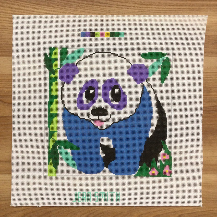 Panda Square Canvas - KC Needlepoint