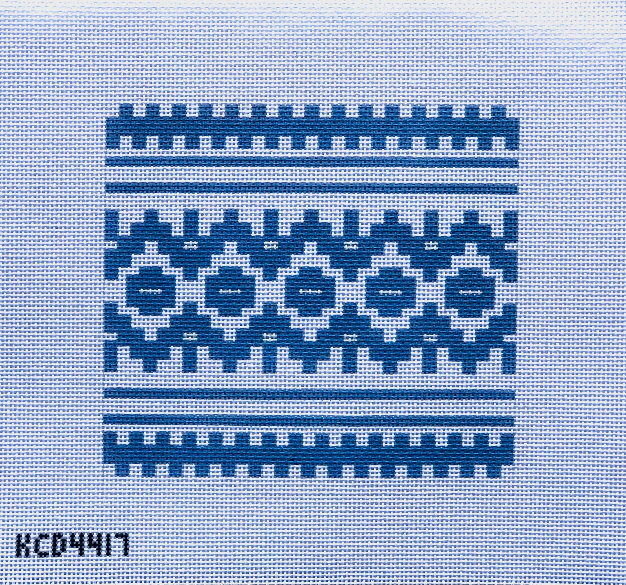 Bluesy Pillow Canvas - KC Needlepoint