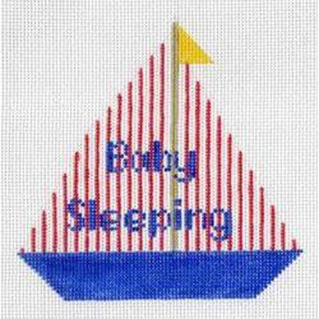 Baby Sleeping Sailboat Canvas - KC Needlepoint