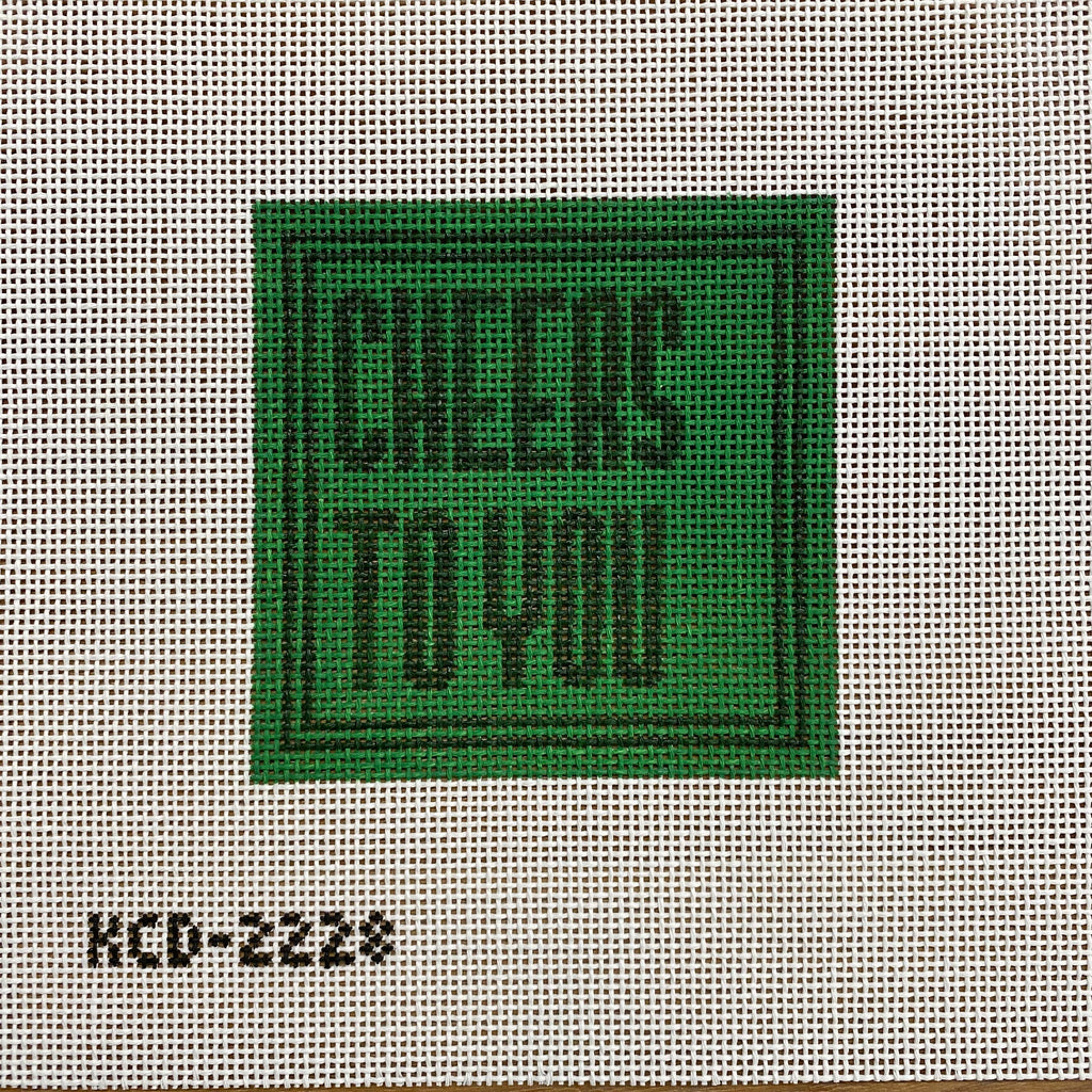Cheers to You Square Canvas - KC Needlepoint