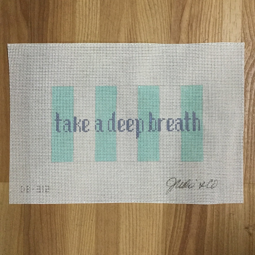Take a Deep Breath Canvas - needlepoint