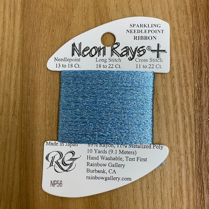 Neon Rays+ NP56 Lite Blue - KC Needlepoint