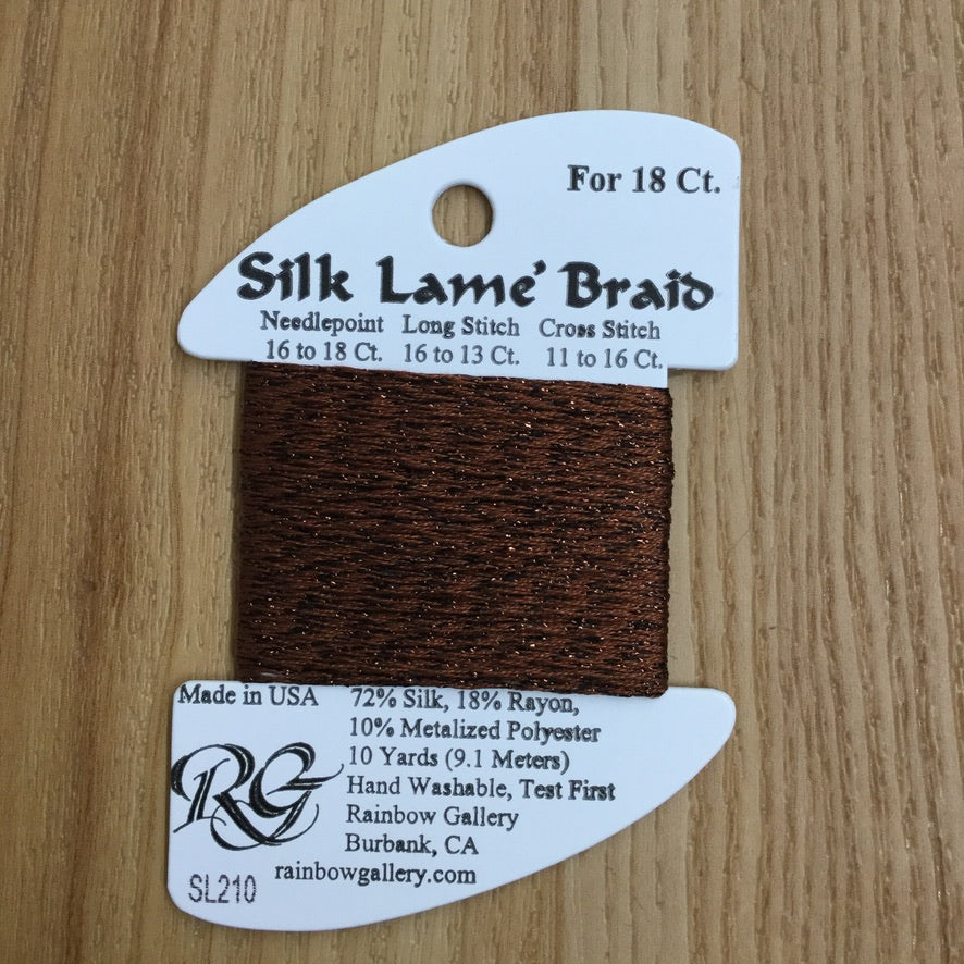 Silk Lamé Braid SL210 Cappuccino - needlepoint