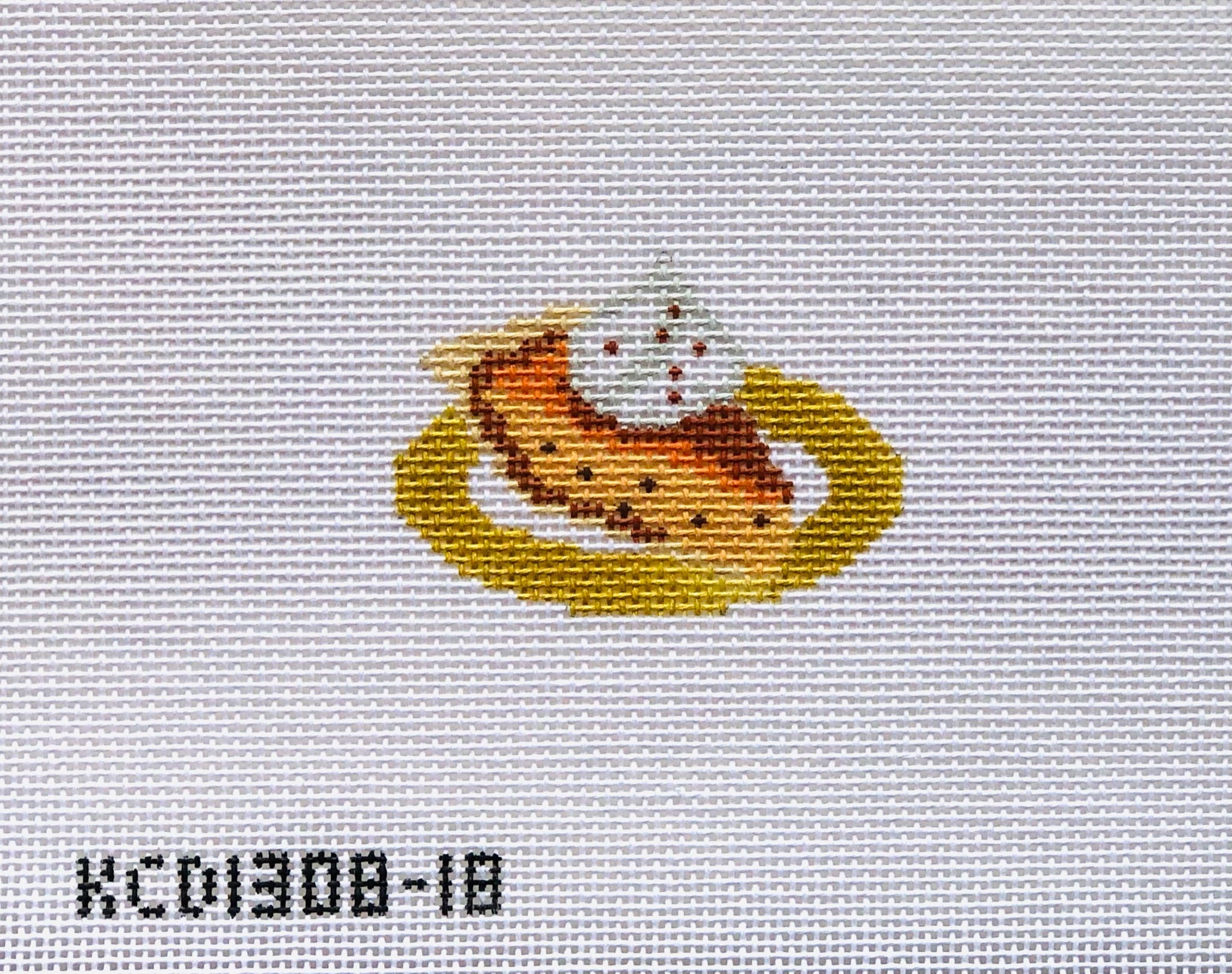 Pumpkin Pie Ornament Canvas - KC Needlepoint