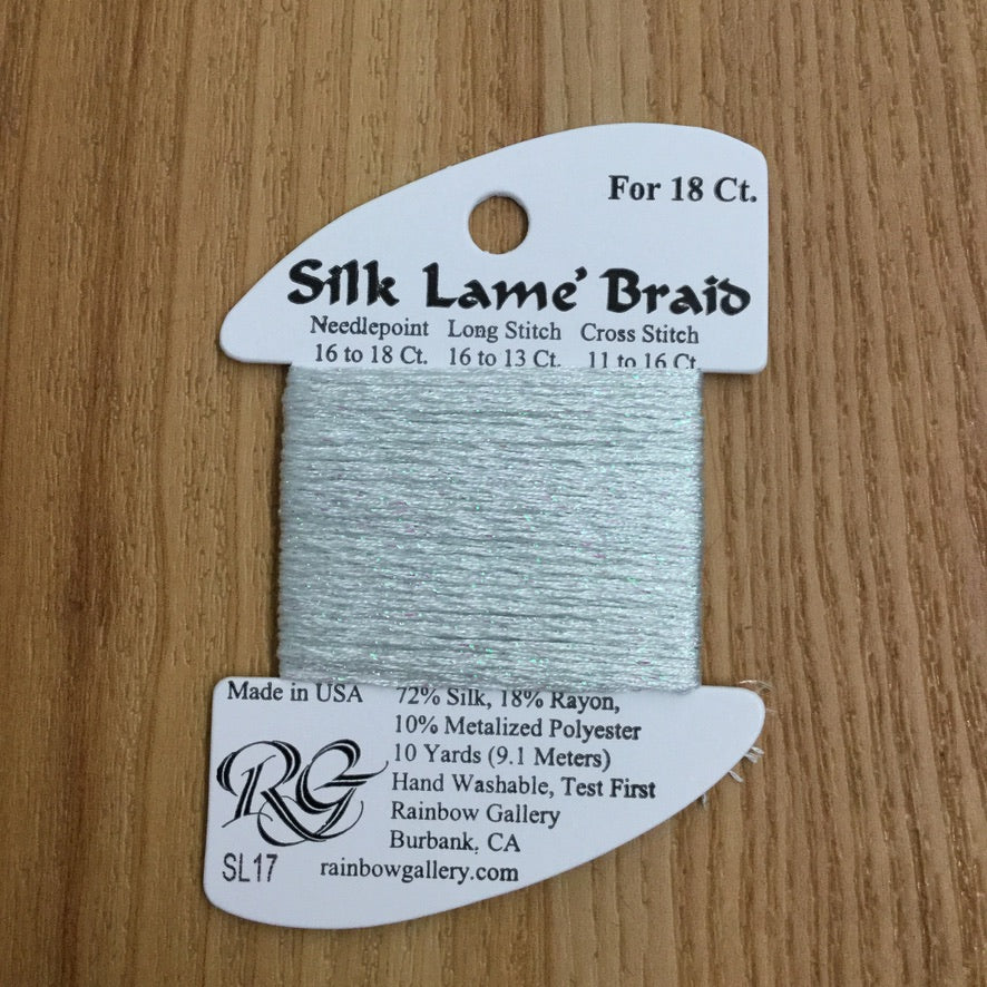 Silk Lamé Braid SL17 Lite Surf Blue - KC Needlepoint