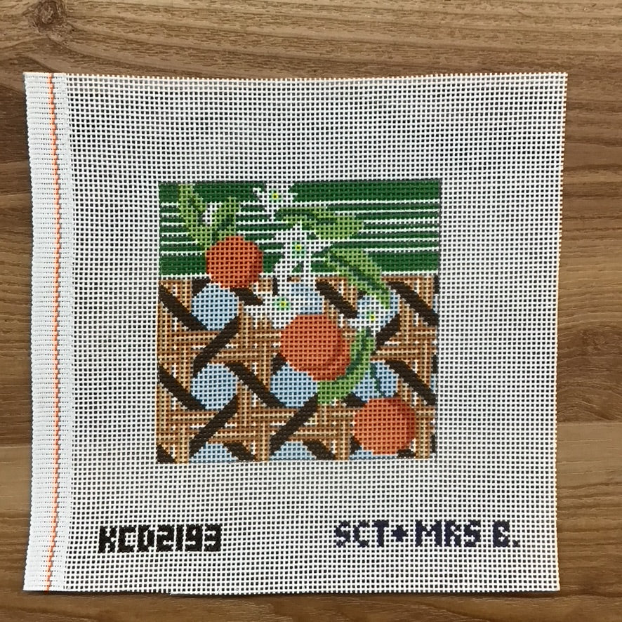 Orange Blossoms on Leigh Square Canvas - KC Needlepoint