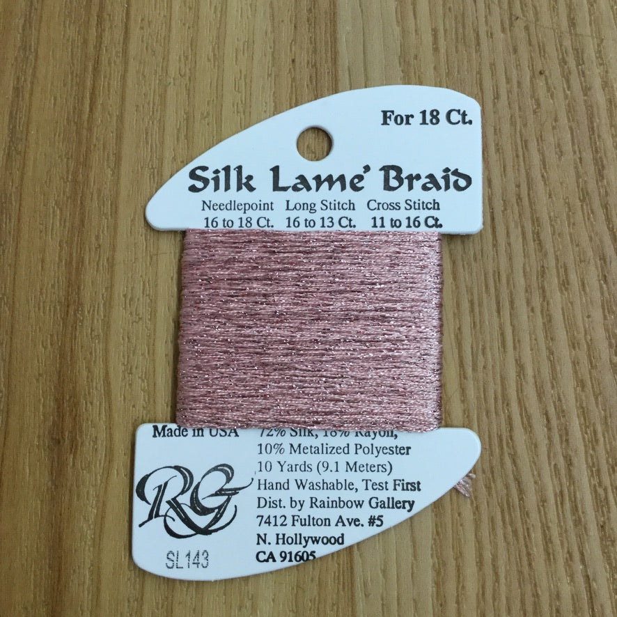 Silk Lamé Braid SL143 Cameo Pink - KC Needlepoint