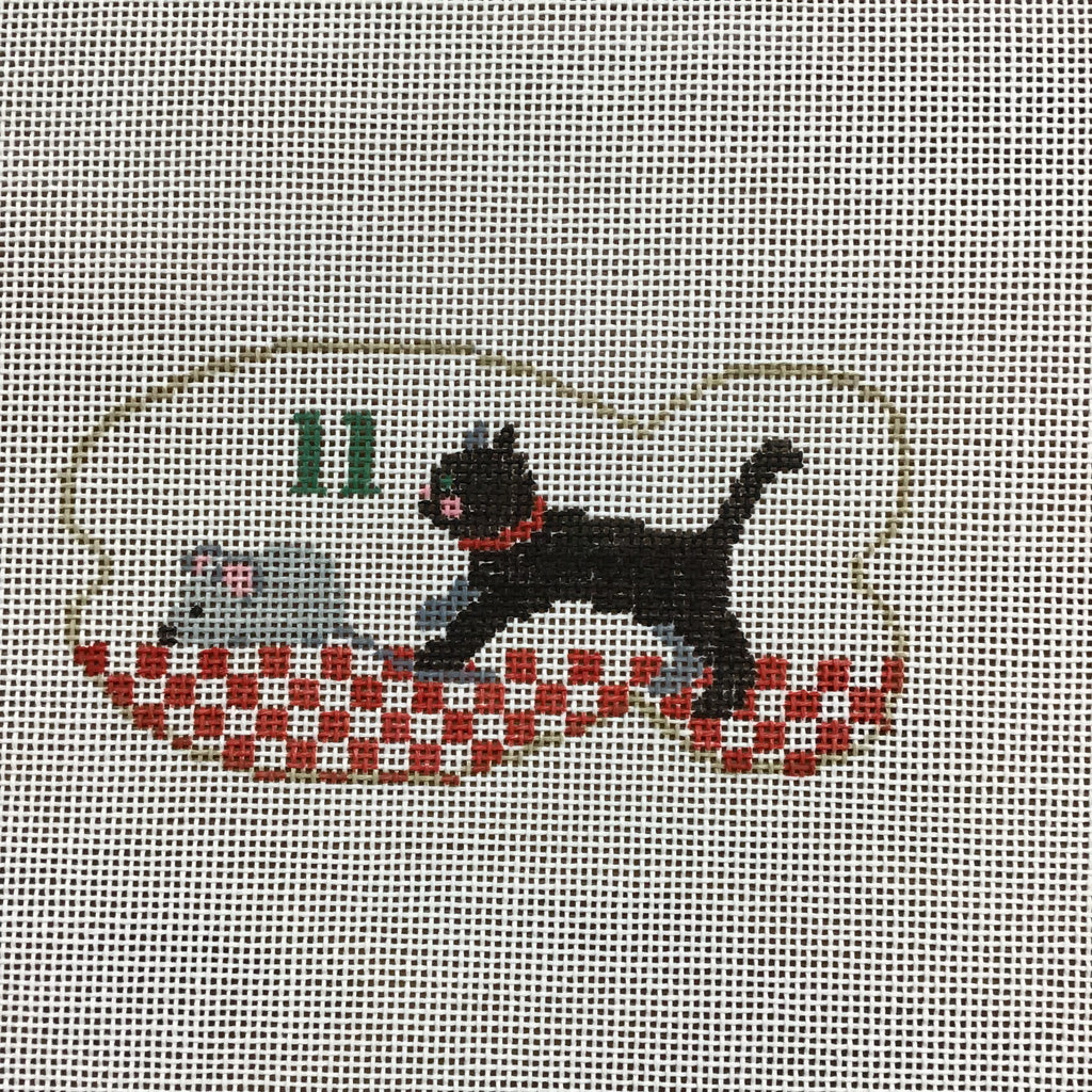 11 Pussys Pouncing Canvas - KC Needlepoint