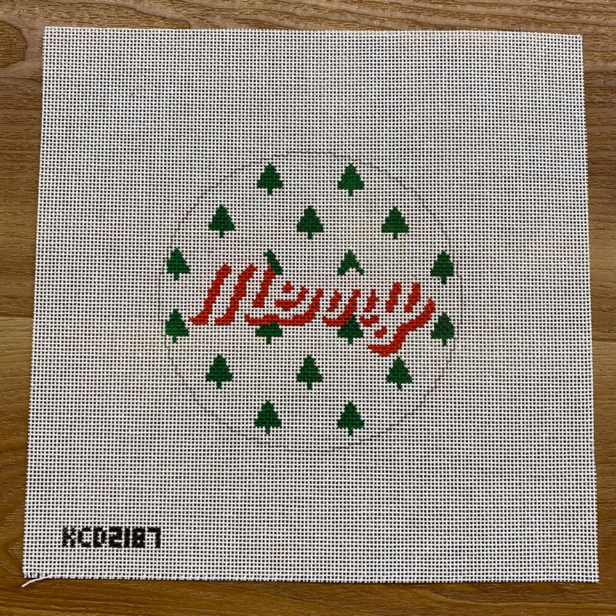 Merry Round Canvas - KC Needlepoint
