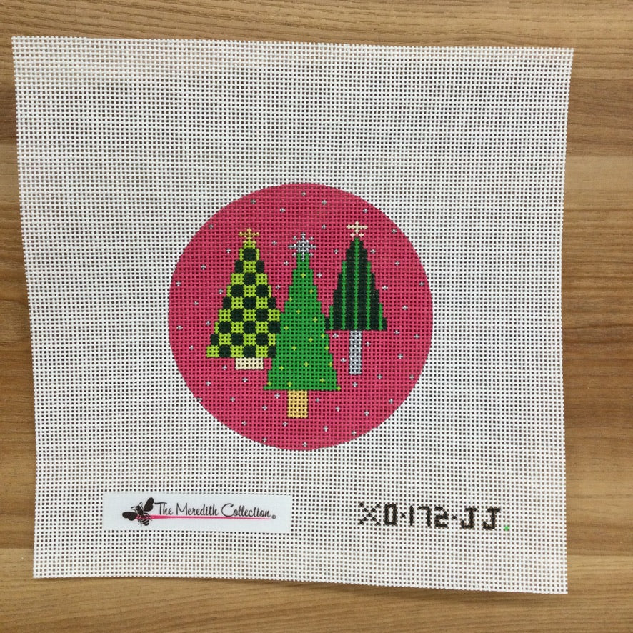 Oh Christmas Tree Pink Canvas - KC Needlepoint