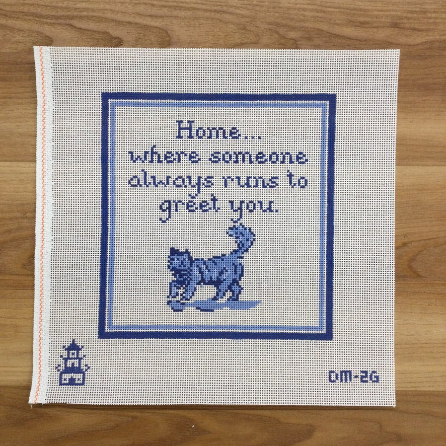 Home is Where... Cat Canvas - KC Needlepoint