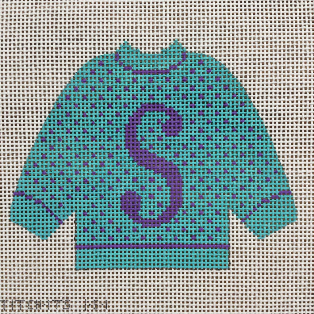 S Pullover Sweater Needlepoint Canvas - KC Needlepoint