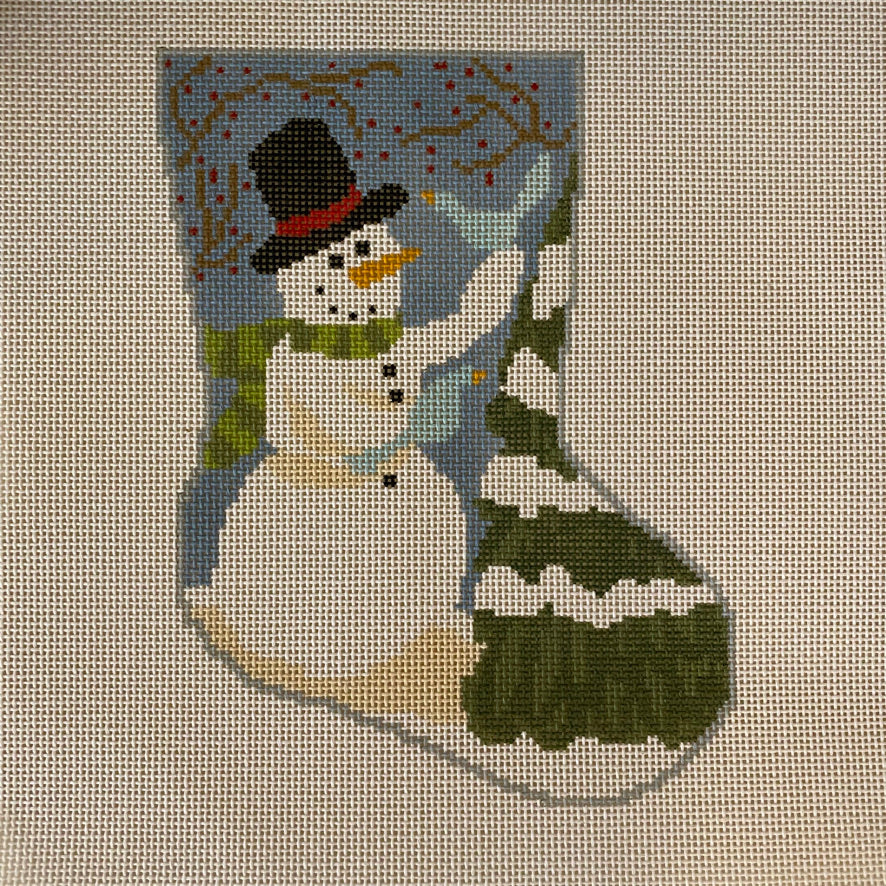 Frosty Midsize Stocking Canvas - KC Needlepoint