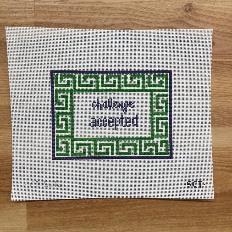 Challenge Accepted Canvas - needlepoint