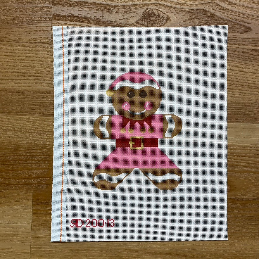 Gingerbread Elf Girl Canvas - KC Needlepoint