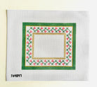 Heart Canvas Green and Pink Canvas - KC Needlepoint