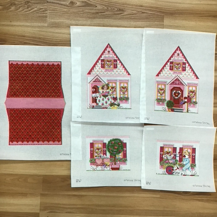 Valentine House Needlepoint Canvas - KC Needlepoint